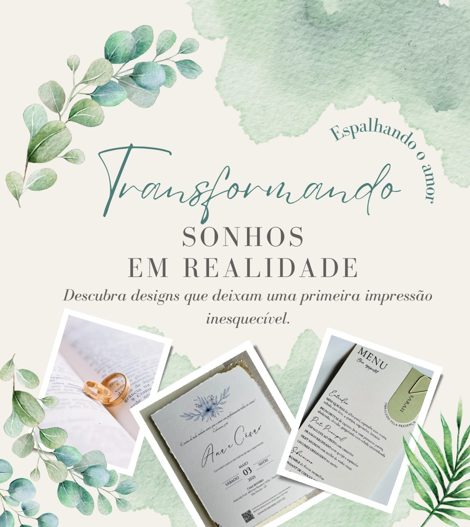 Imagem de capa escrito: Transformando sonhos em realidade. Descubra designs que deixam uma primeira impressão inesquecível